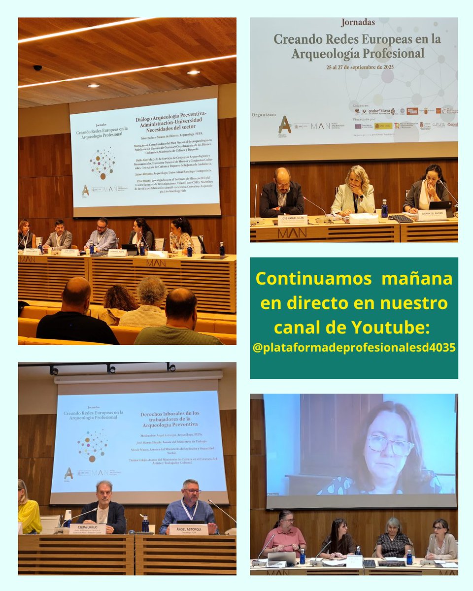 Continuamos mañana a las 9.00 am (hora española) . Canal de youtube: @plataformadeprofesionalesd4035

#CreandoRedesEuropeasArqueologíaProfesional #CREAP  #arqueología #MAN #MinisterioDeCultura #archaeology #cultura #patrimonio <a href="/culturagob/">Ministerio de Cultura</a>