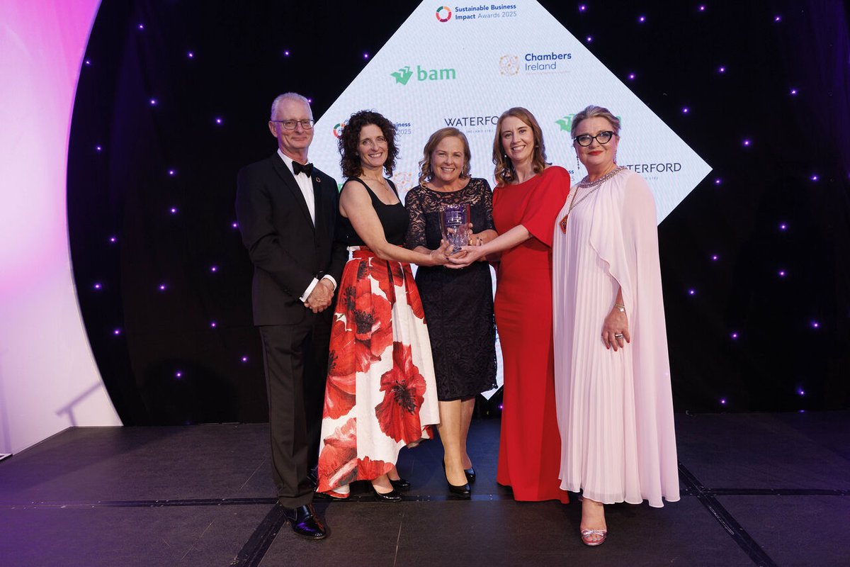🏆News!
Last night in Dublin, we were delighted to win the <a href="/ChambersIreland/">Chambers Ireland</a> Sustainable Business Impact Award in the Biodiversity &amp; Environment category 🌿

These awards have celebrated excellence in sustainable business for over two decades, and it was a privilege to be
