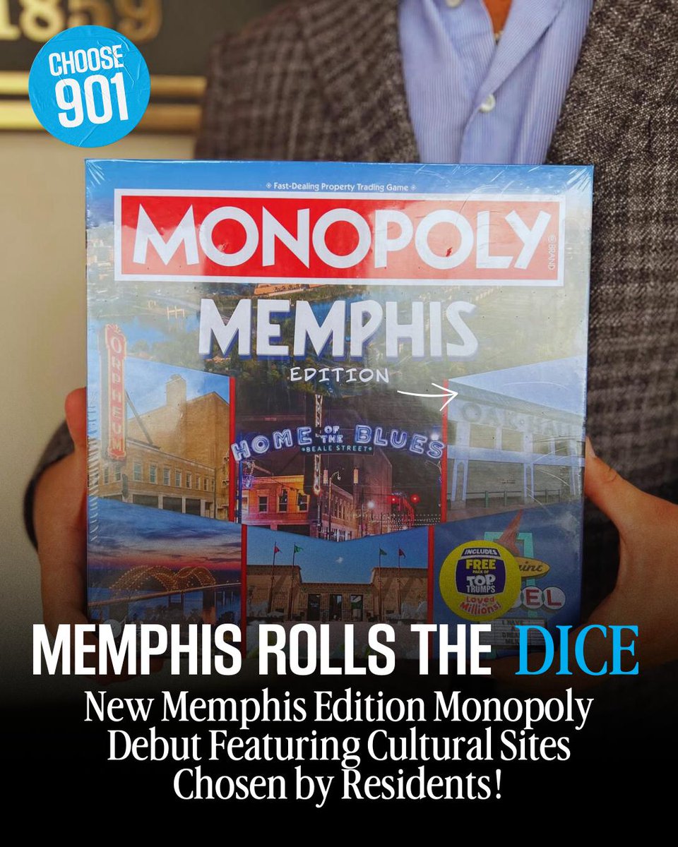 Y’all ready for GAME NIGHT👀🎲 @monopolygo officially releases a new Memphis Monopoly game featuring historical landmarks, cultural sites, charitable organizations, and local businesses! 🔥 Click the link 👉🏾 bit.ly/4mDfwiC for more details on how to purchase⤴ #choose901