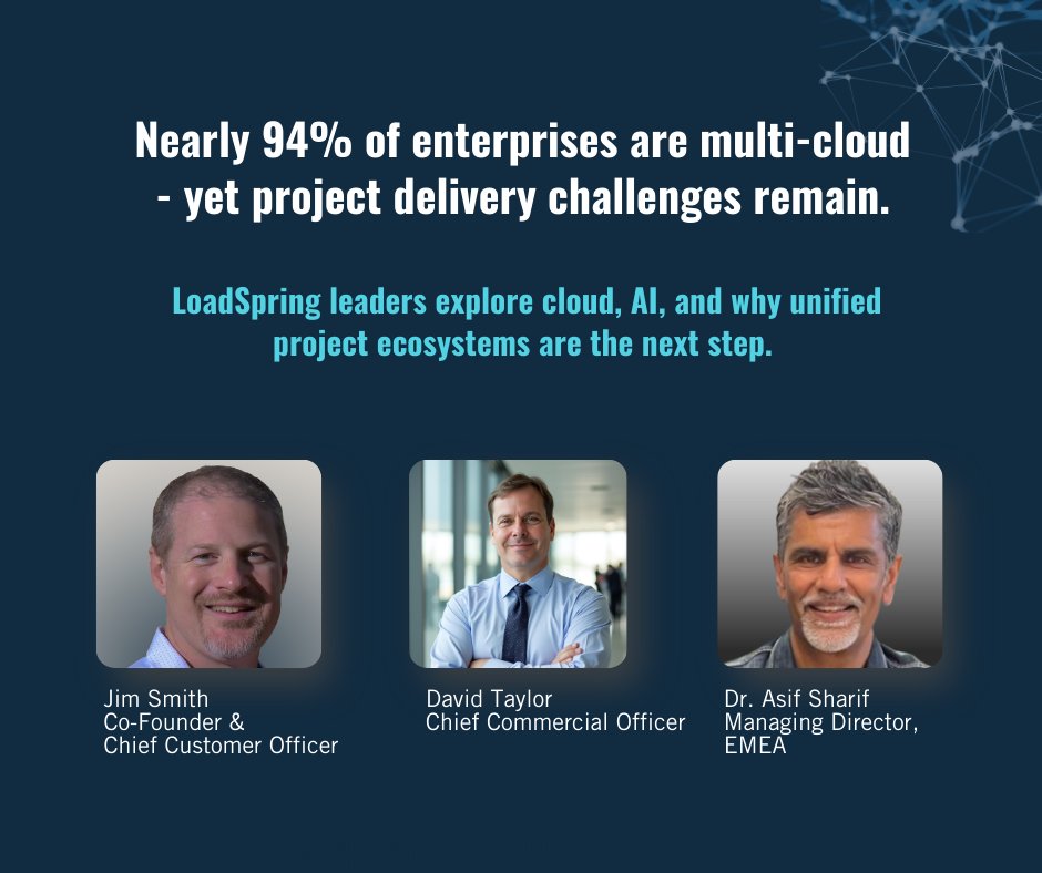 LoadSpring's tweet image. Sept 2025: From customer/partner talks, one theme: 94% of enterprises are multi-cloud, yet core project challenges persist. Unify data, apps & AI—it’s about orchestration, not more clouds. Dive into use cases & playbooks: hubs.ly/Q03KZsPd0