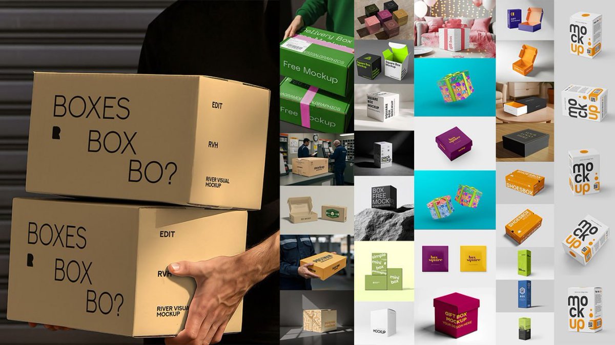 مجموعة من موكاب العلب متوفرة للتحميل مجانا #mockup  #box #boxes
الملف تجدونه على رابط القناة 
t.me/graphicssara
