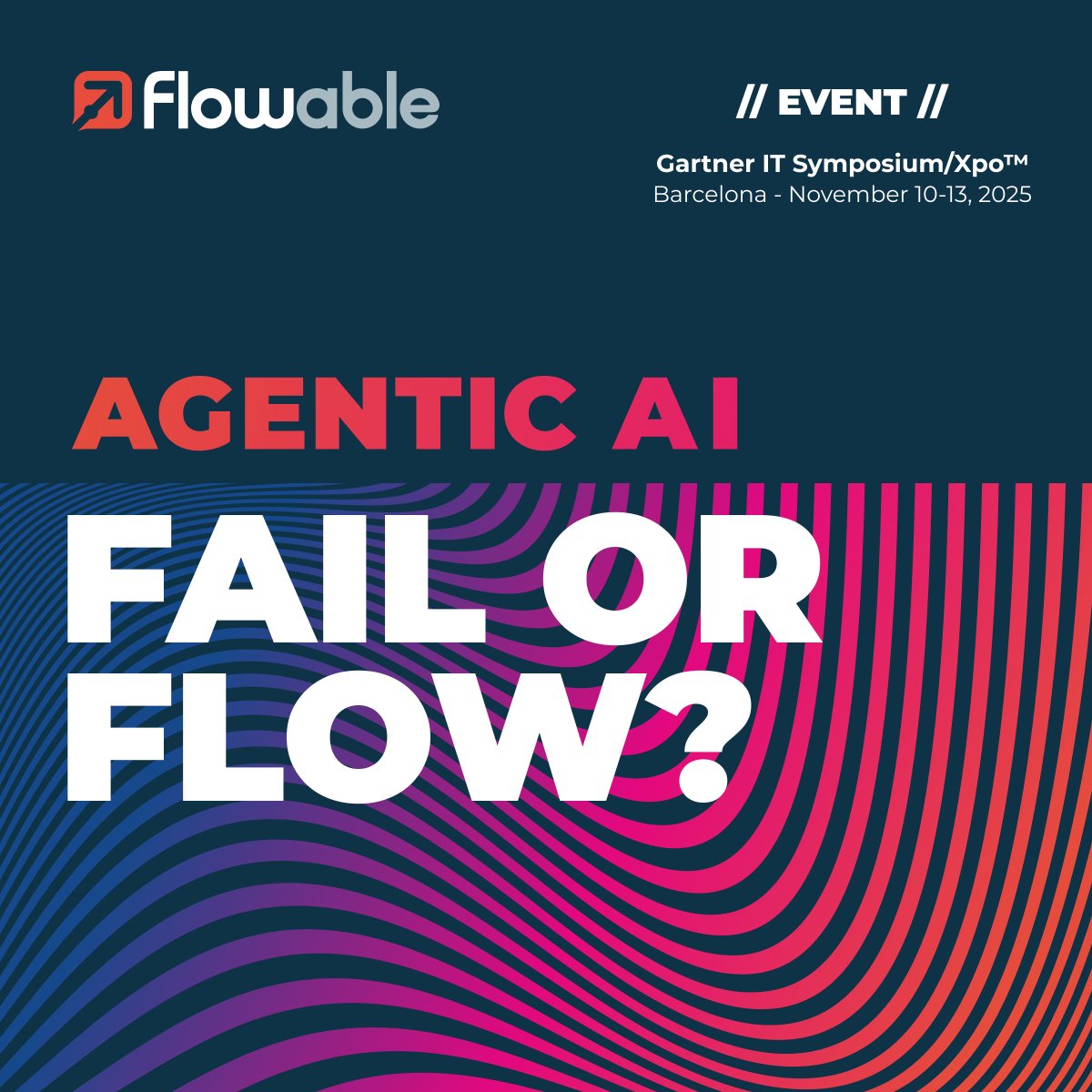 Flowable (@flowablebpm) on Twitter photo 📣 Europe 📣 
The Gartner IT Symposium/XPo™️ is also happening in Barcelona this November!
Flowable will see you there with the practical insights you need to build a future-ready foundation for AI agent innovation that flows with success.
Register with us here to collect a 📣 Europe 📣 
The Gartner IT Symposium/XPo™️ is also happening in Barcelona this November!
Flowable will see you there with the practical insights you need to build a future-ready foundation for AI agent innovation that flows with success.
Register with us here to collect a