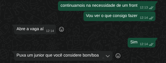 aparentemente vou abrir uma vaga de junior hoje:

- tailwind
- blade
- laravel
- versionamento (git)

teste vai ser aberto no github logo menos!

vou publicar primeiro as infos no meu chat da twitch e live on em 30 minutos

ps: sem favoritismo, só seguir as instruções do repo.