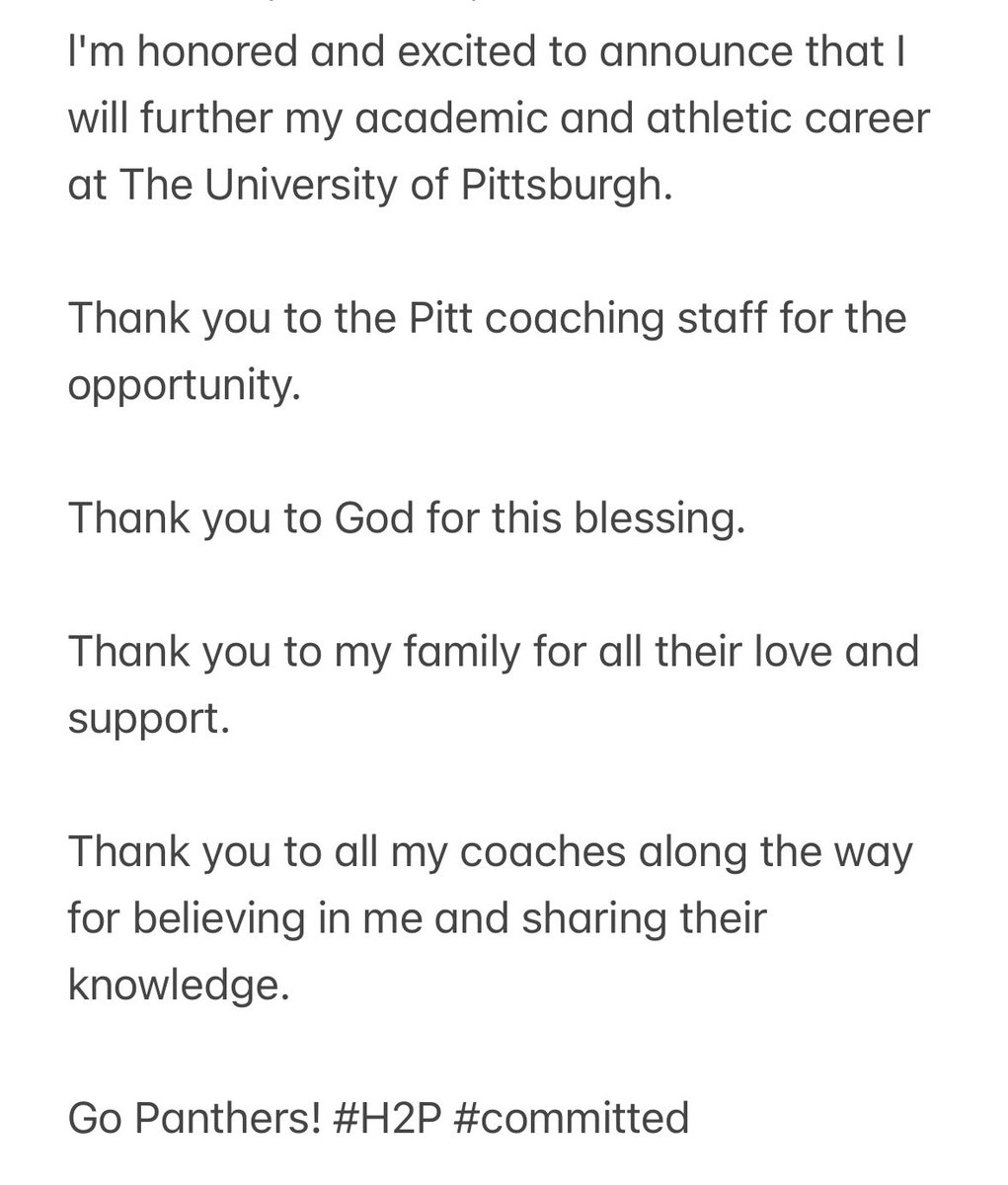 OwenShannon2026's tweet image. Committed!  Hail to Pitt!