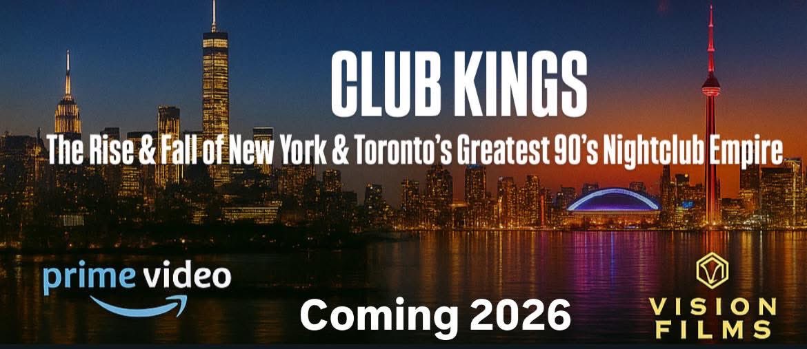 VisionFilmsTV's tweet image. Get Ready coming  2026 …… #ClubKings #TheRiseandFall of #NewYork #Toronto greatest 90’s greatest Nightclub Empire #ClubKidsEra #VisionFilms #visionfilmsstudios