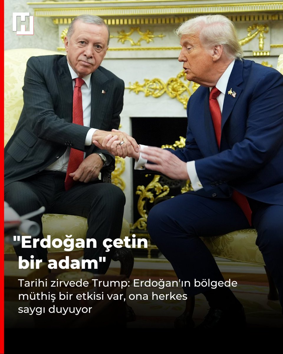 📍 Oval Ofis’te Cumhurbaşkanı Erdoğan ve ABD Başkanı Trump, basın mensuplarının sorularını yanıtladı.

🇹🇷 Erdoğan: “Trump’ın birinci ve ikinci döneminde Türkiye-ABD ilişkilerinde farklı bir süreci yaşıyoruz. F-35, F-16 ve Halkbank konusunu bugün etraflıca görüşeceğiz.”

🇺🇸 Trump:
