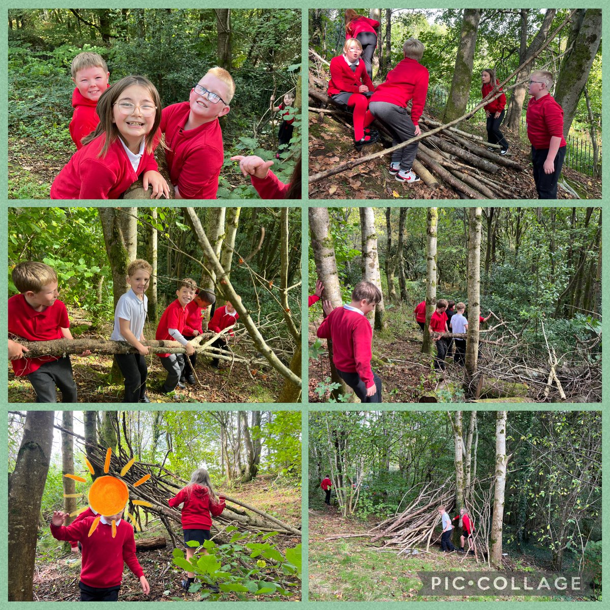 mrsccox95's tweet image. A great day for problem solving, teamwork and discussion about ancient times. How would they have lived? How could they heat and light their homes? How did they move big logs to build shelters? What a brilliant morning in Dosbarth 10 @garntegprimary #humanities #outdoorlearning