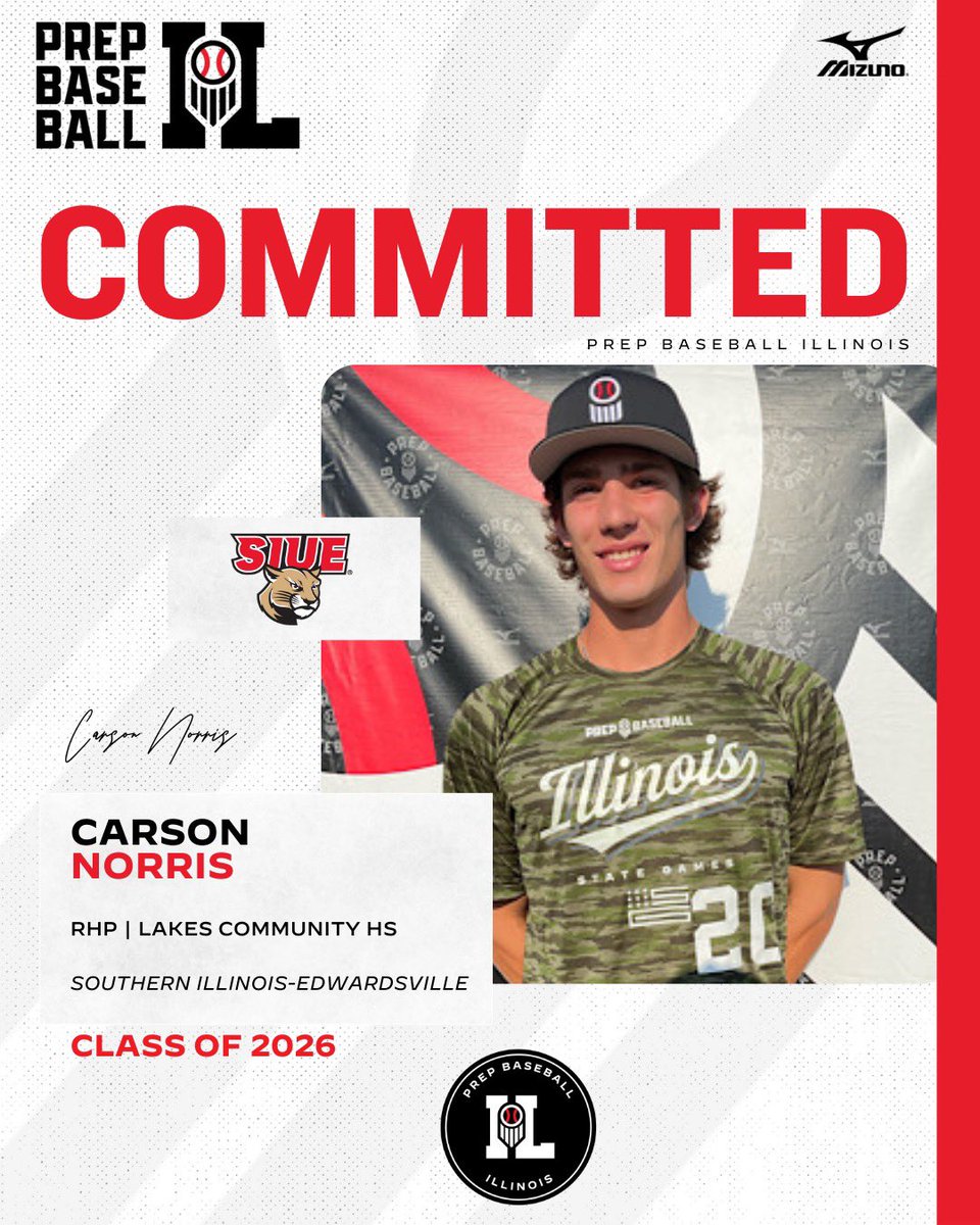 RHP Carson Norris (Lakes Community, 2026) commits to Southern Illinois-Edwardsville.

Norris, currently ranked No. 183 in the state, was a standout at this year’s #ILStateGames.

(<a href="/Lakes_Baseball/">Lakes Baseball</a> | <a href="/SIUEBaseball/">SIUE Baseball</a>)

#ILStateGamesCommit

👤: loom.ly/avgZYgA