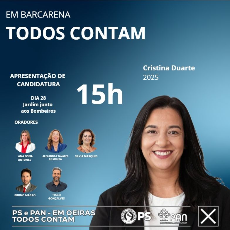 PsOeiras's tweet photo. Apresentação da candidatura de Cristina Duarte à Junta de Freguesia de Barcarena - https://t.co/4ReCK1vZee https://t.co/ClD2Qqj4ET