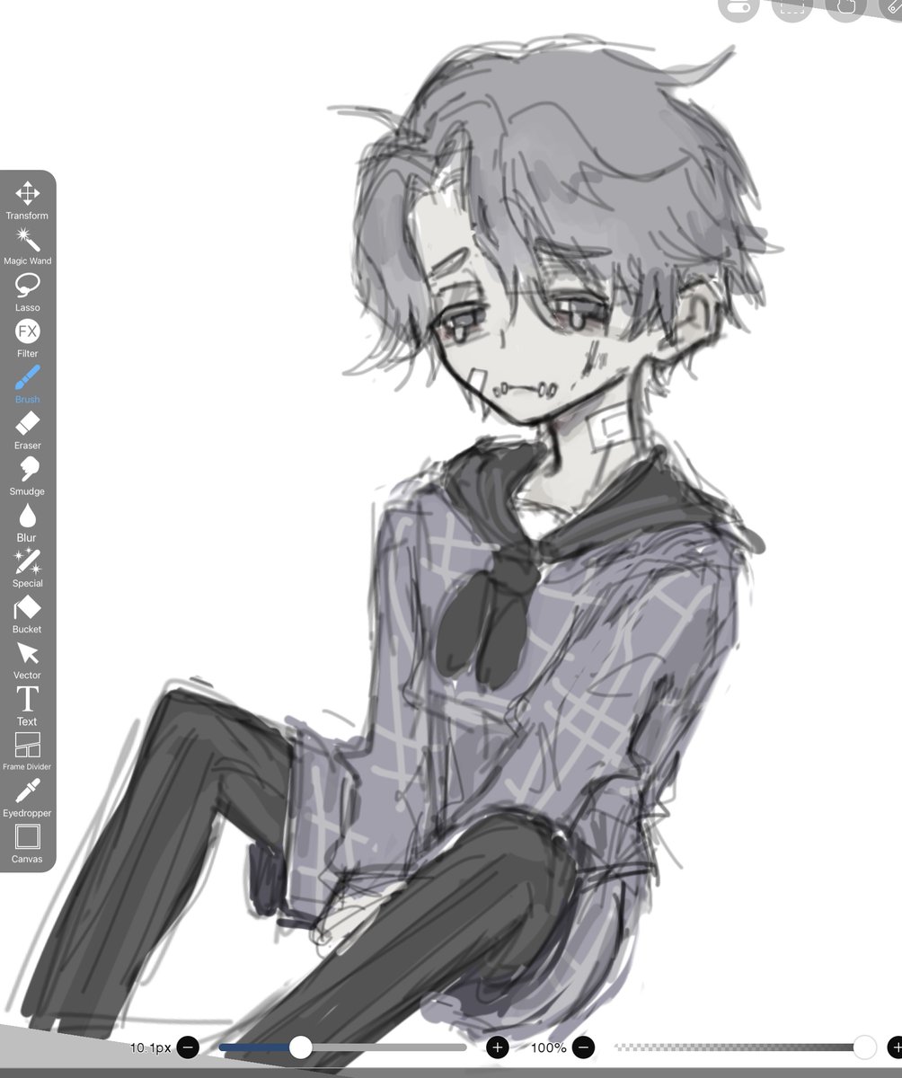 QiuYugem's tweet image. Small doodle been very busy lately I’m sorry 😅
#identityVイラスト #embalmer #aesopcarl #rkgk