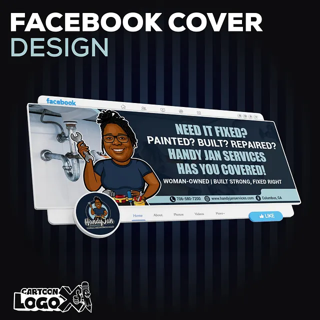 SerinaFrom98771's tweet image. Bold &amp;amp; creative Facebook Cover Design for HandyJan Services – a strong, woman-owned handyman biz. Fun, professional &amp;amp; brand-focused.
Want a cover like this? 

Visit: cartoonlogox.com

#FacebookCoverDesign #Branding #CartoonLogo #Branding #SocialMediaMarketing