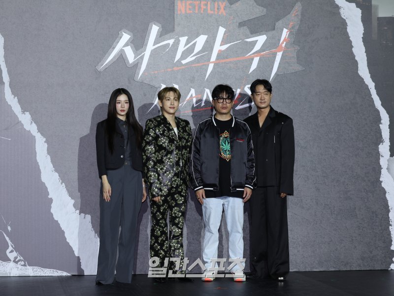 gyuyoungdaily's tweet photo. 📷 Daily Sports: #ParkGyuyoung at the press conference for #Mantis with #ImSiwan, #JoWoojin, and director #LeeTaesung https://t.co/9ThahORmXL