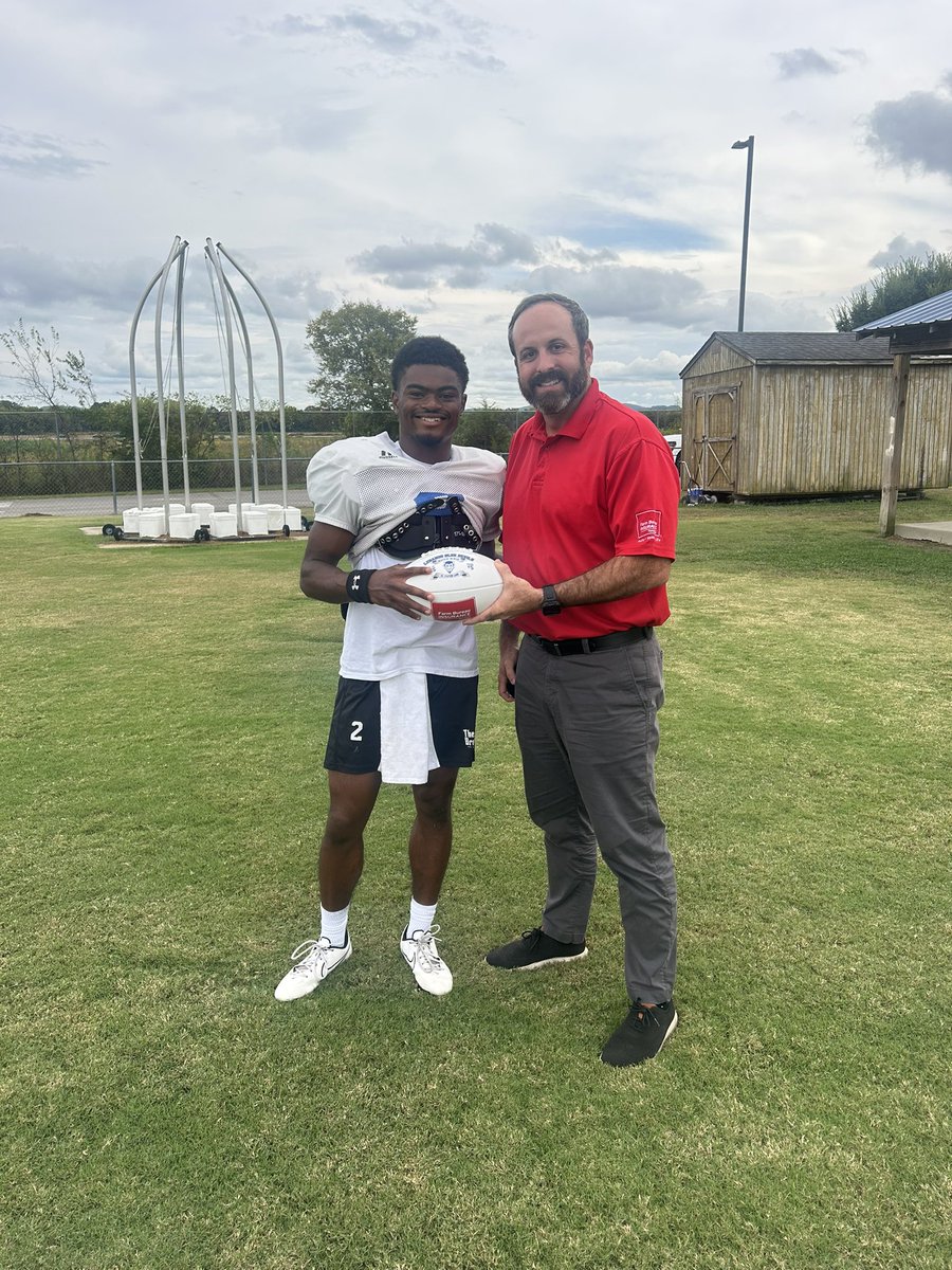 S/O to <a href="/Austinsharrison/">Austin Harrison</a>  for being selected the Jordan Graves Farm Bureau player of the game-Station Camp.  14-22 162 yards 2 TD passes, 1 2PT Conversion, and 9 rushes for 36 yards and a TD.  #BDP