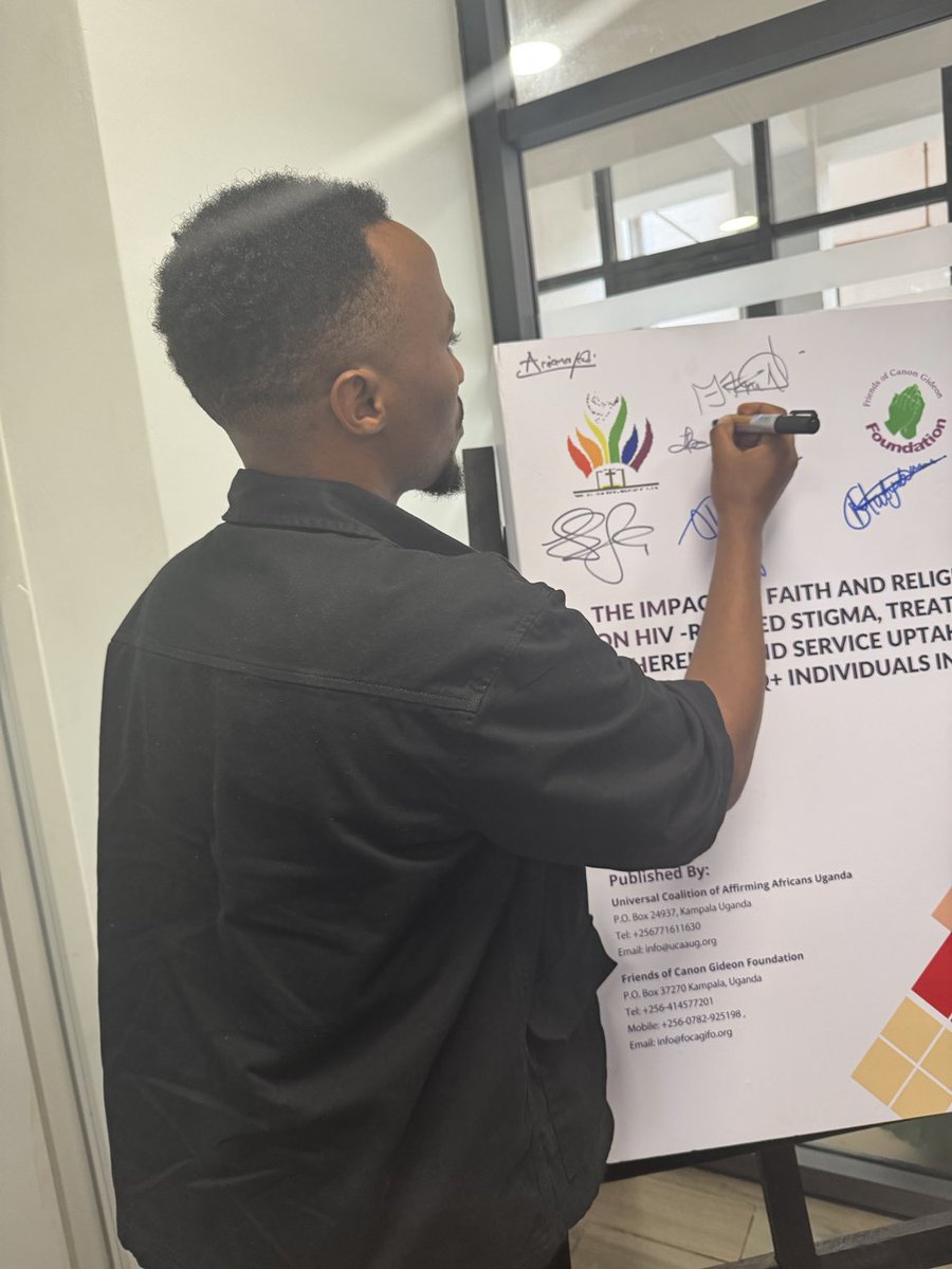TAYCOFUg's tweet image. We attended the launch of #UCAA_UG new research: The Impact of Faith &amp;amp; Religion on HIV-Related Stigma, Treatment Adherence &amp;amp; Service Uptake among LGBTQ+ Individuals.

Faith can fuel stigma or foster healing.
Affirming leaders = better service uptake.
 Full report available online