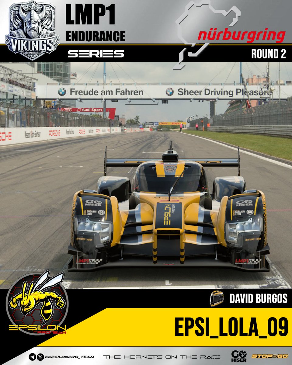 Hoy a partir de las 22:00h. y en el canal de twitch de
<a href="/GoHiSer/">G🐣HISER</a> 2º ASALTO del Campeonato de @VikingsChonancon los LMP1 desde Nürburgring GP. 

Sale del Avispero con el Audi de 2016 y el aguijón preparado ... <a href="/DavidBu22705352/">David Burgos</a> 

#gowasp