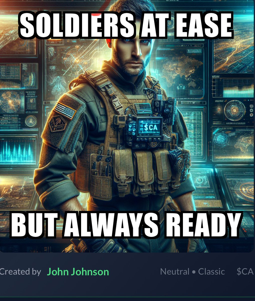 CR0BULL's tweet image. SOLDIERS AT EASE
BUT ALWAYS READY
@CronosArmy212 
John Johnson is turning out to be a beast of a Private. 

Meme by John Johnson  🎖️ #CroArmy #CA #Cronos #CryptoMemes