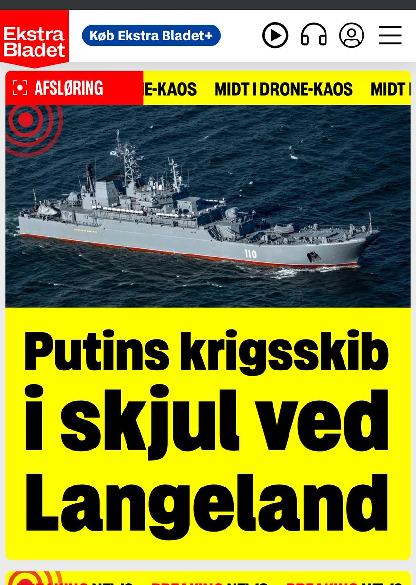 KristofferMiles's tweet image. AFSLØRING: Med hjælp fra en helikopter kan EB nu afsløre, at Ruslands flåde har været HELT tæt på, imens stort set al kritisk infrastruktur i dagevis er blevet ramt af droner, der har lukket luftrum og skabt kaos. Mere her ⬇️fra @mannescheef og @blichfeldt56994