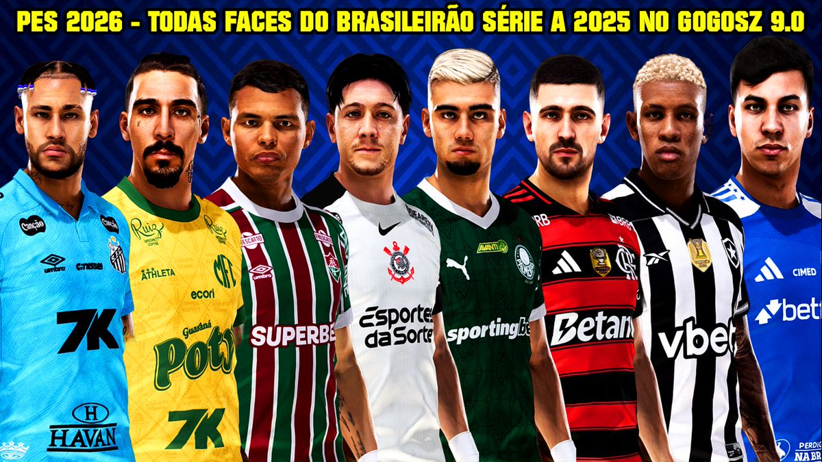 TudodePES's tweet photo. PES 2021 TODAS FACES DO BRASILEIRÃO 2025 SÉRIE A NO PATCH GOGOSZ 9.0
Vídeo Completo: https://t.co/m74RE8GqLH
#patchgogosz #efootball2026 #efootball #PES2021 https://t.co/aZIscHgiFY