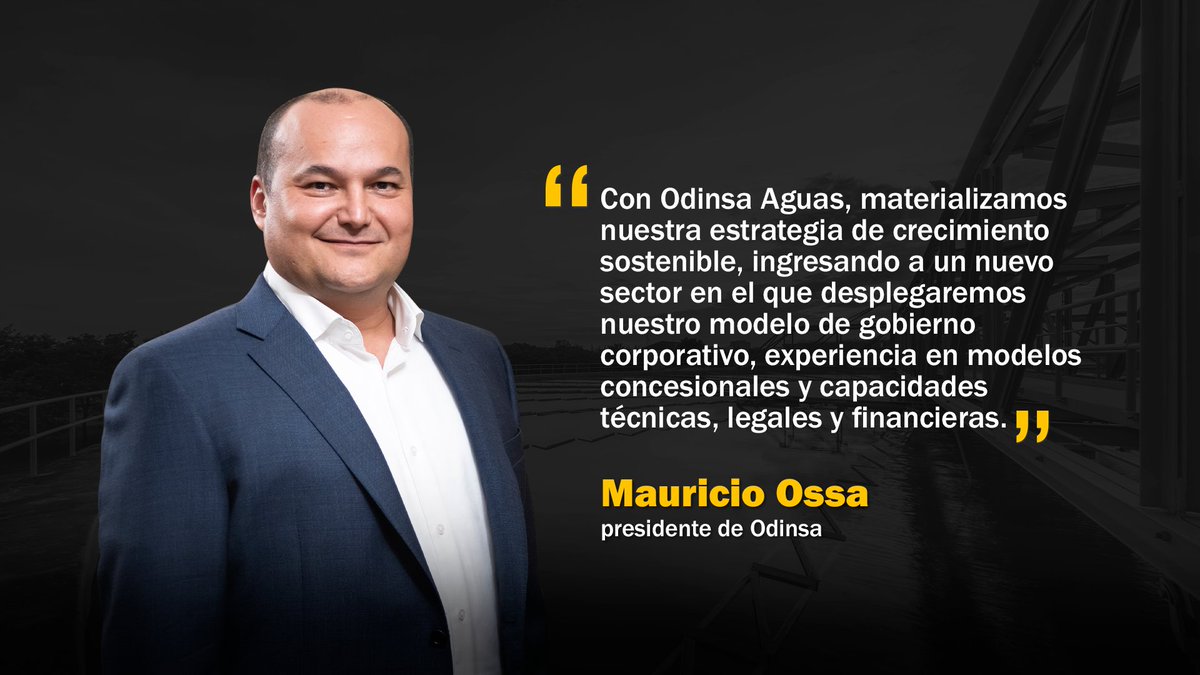 Con #OdinsaAguas marcamos un paso clave en la estrategia de crecimiento de nuestra compañía: aplicando la experiencia que hemos consolidado en el desarrollo de proyectos viales 🛣️ y aeroportuarios ✈️ de largo plazo, a un sector decisivo para la sostenibilidad del planeta como lo