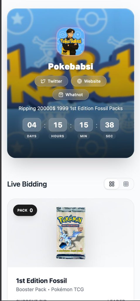 Mobile interface completed for <a href="/RipNReveal/">RipNReveal</a> 

Will be zero fees to start so creators earn 100%

Next, we will let any streamer create their own 24/7 phygital packs with P2P fulfilment 👀

Good morning and happy building.