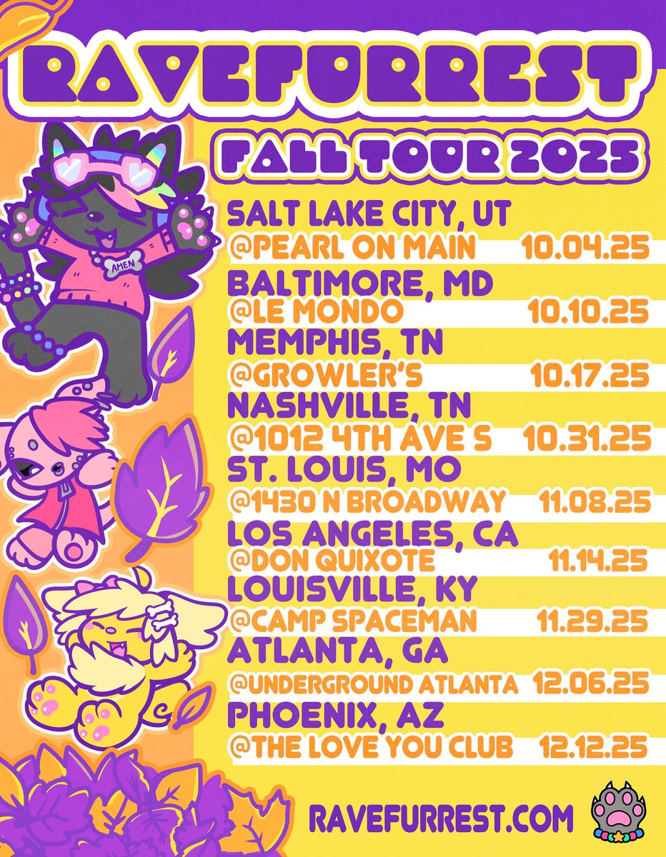 FALL TOUR 2025
STARTING NEXT WEEK