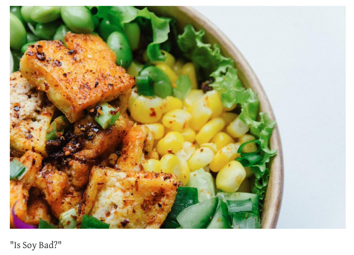 SynergyHN's tweet photo. What's the Deal with Soy? https://t.co/4IgQcTxLCG #plantbased #plantbasedrecipes #soy https://t.co/TdgoPFgKP3