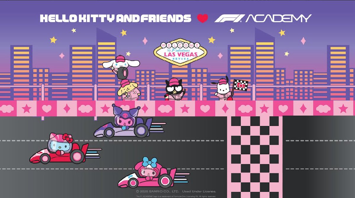 F1 Academy is collaborating w/ Hello Kitty on exclusive merch & a