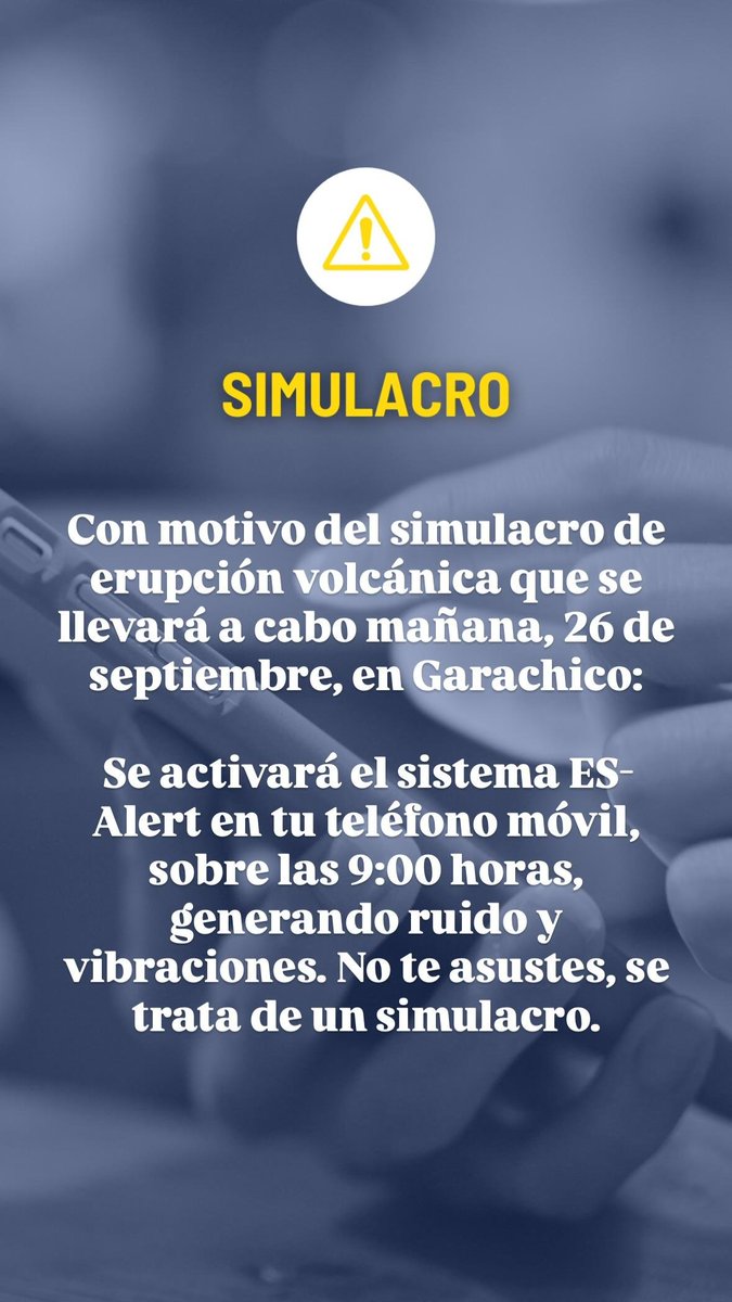 BomberosTf's tweet image. ⚠️ INFORMACION IMPORTANTE:

#SimulacroErupcionVolcanica