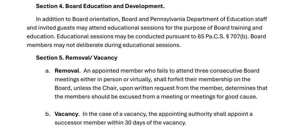 DefendersPasshe's tweet photo. Hey @GovernorShapiro is there a reason why you don't have students on the State Board of Higher Education. There's been a vacancy for probably more than 30 days?

Your bylaws say "the appointing authority [AKA YOU] shall appoint a successor member within 30 days of the vacancy" https://t.co/rJeyqbiXa9