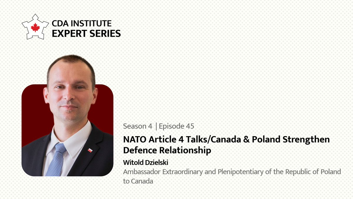 🎧 Ambassador <a href="/WitoldDzielski/">Witold Dzielski</a> spoke with us about <a href="/NATO/">NATO</a>’s unified response to recent Russian incursions into Polish territory, Canada’s role in reinforcing NATO’s eastern flank, and deepening 🇨🇦🇵🇱 defence ties. bit.ly/4neRTy2