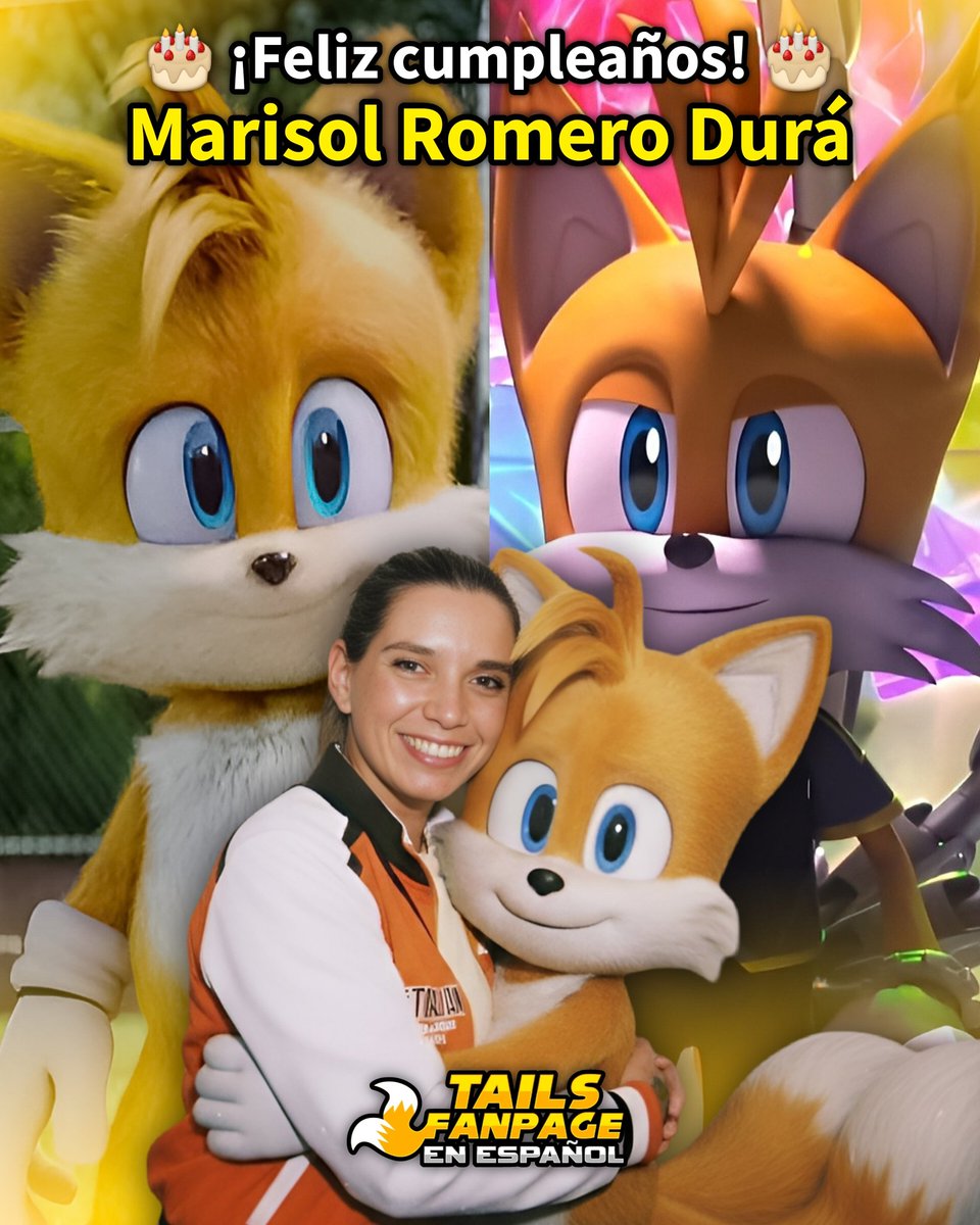 Hoy está cumpliendo años la actriz de doblaje mexicana, Marisol Romero Durá, quien es la voz de nuestro zorrito Tails en las películas de Sonic y en la serie "Sonic Prime" junto con sus versiones alternas. 🎂👩🦊