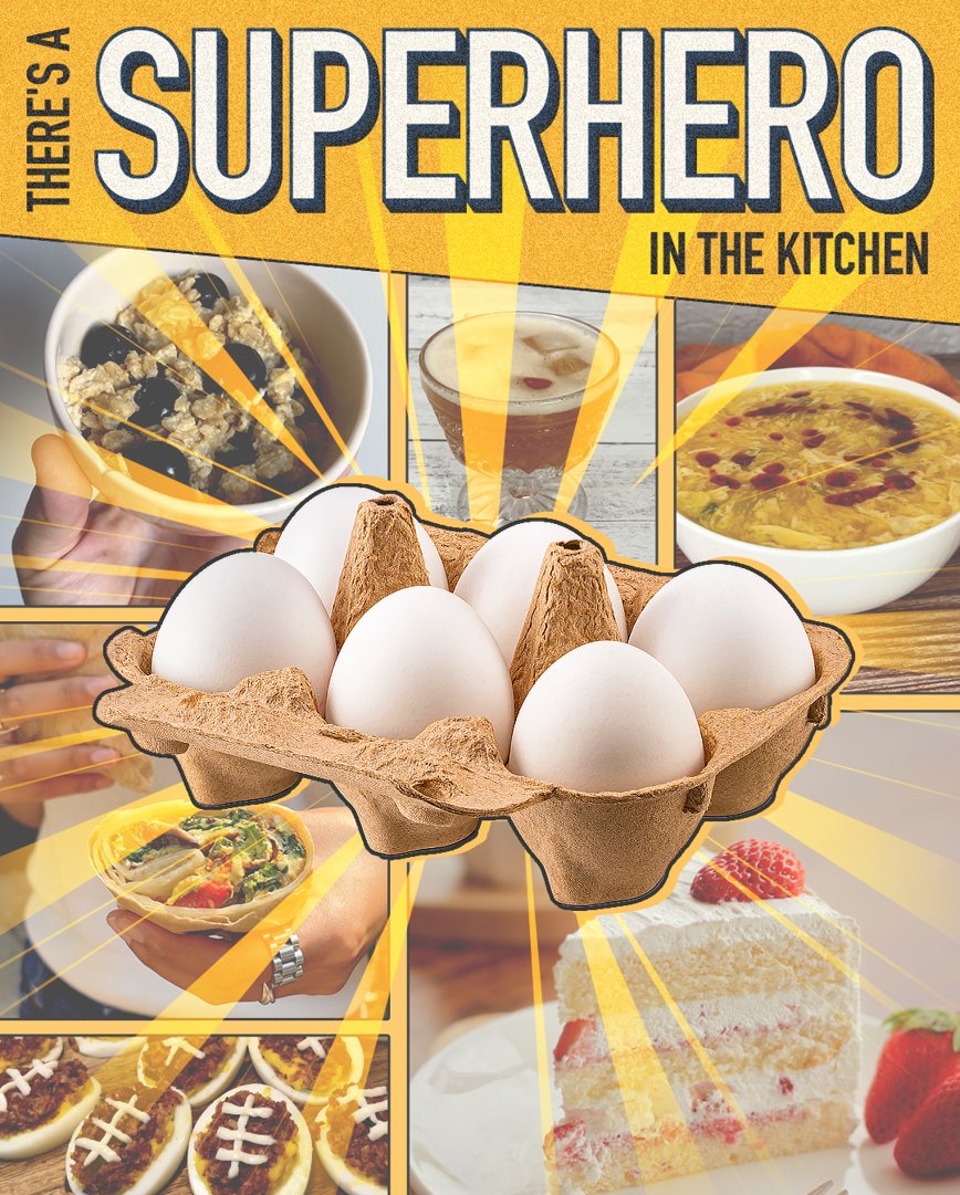 It’s National Cooking Day 🥚✨—and no kitchen superhero shines brighter than the egg! From breakfast to dessert, eggs save the day in every dish. 🍳 #NationalCookingDay #EggSuperhero #EggRecipes