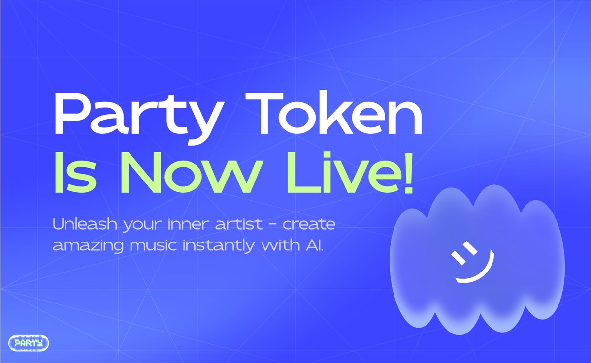 goparty (@goparty_io) on Twitter photo 🚀 PARTY is live - and we’re just getting started. 🎉
CA: 0x1a1a2fc223573ab3a73ea52443ef1451bc4d2525
Dextools:
dextools.io/app/en/ether/p…
Say hello to the future of music & AI creation:
🪄 With PARTY, AI artists can create, market, distribute music, and get paid - all in one 🚀 PARTY is live - and we’re just getting started. 🎉
CA: 0x1a1a2fc223573ab3a73ea52443ef1451bc4d2525
Dextools:
dextools.io/app/en/ether/p…
Say hello to the future of music & AI creation:
🪄 With PARTY, AI artists can create, market, distribute music, and get paid - all in one