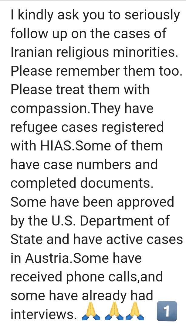AngelVK20's tweet photo. The number of Iranian religious minority refugees with cases at HIAS is small compared to other refugees in the world.Please remember the vulnerable Iranian religious minorities who have cases with HIAS and please save them. @HIASrefugees #IranianRefugees #JewishValues
๐๐ผ๐๐ผ๐๐ผ https://t.co/s1hOI7vb7Q