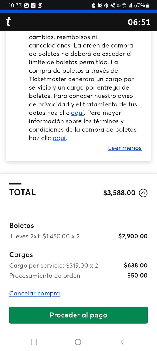 MeDicenSnoopy's tweet photo. @Ticketmaster_Me @AlejandroSanz @AuditorioMx Hola @Ticketmaster_Me por qué si es jueves 2x1 me están cobrando los dos boletos? https://t.co/XJER1TI7uW