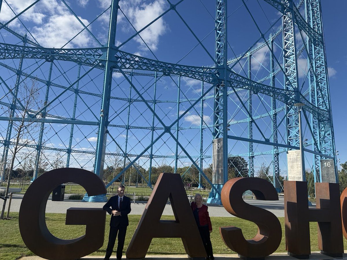 Scotland Office photocall at the Granton Gasholder with Douglas Alexander and Jane Meagher. What could go wrong?