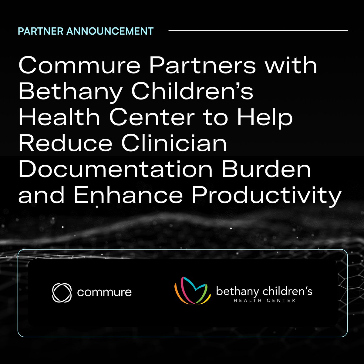 Bethany Children's Health Center, the premier pediatric provider of inpatient complex care and outpatient rehabilitation services in Oklahoma, is partnering with Commure to tackle the documentation burden on clinicians.

With the Commure platform and its <a href="/MEDITECH/">MEDITECH</a>-integrated