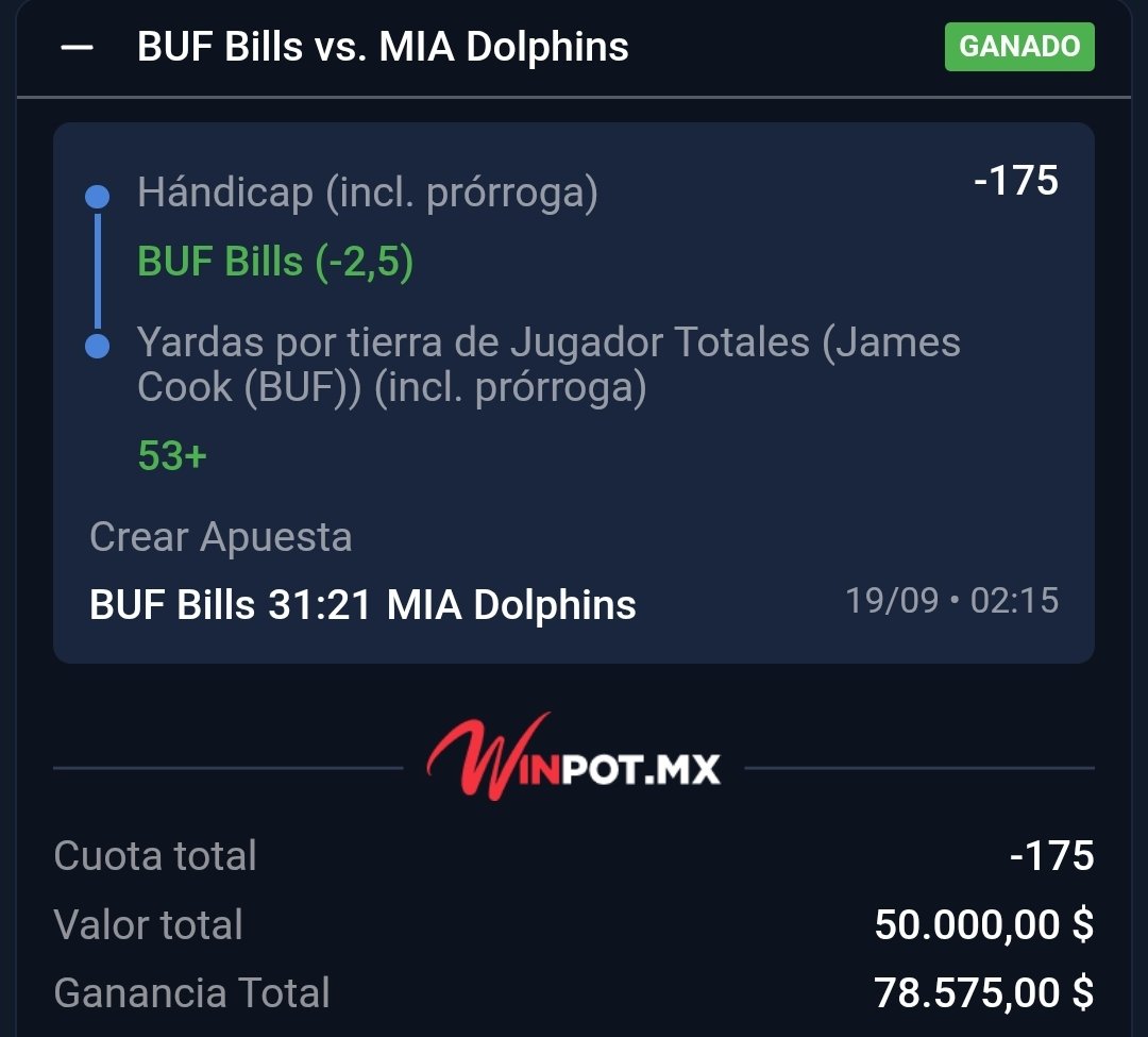 ChapitoApuestas's tweet image. 🚨| HOY ES JUEVES DE NFL CHINGONES 🏈

Hemos Ganado en los 3 Thursday Night de lo que va de la Temporada ✅️✅️✅️ !!

Si quieres entrar al MEJOR GRUPO DE NFL que existe, debes mandarme WhatsApp YAA 👇🔥!!

wa.me/526623749448

Mi Apuesta de hoy, va EXCLUSIVA por ahí🫵!!