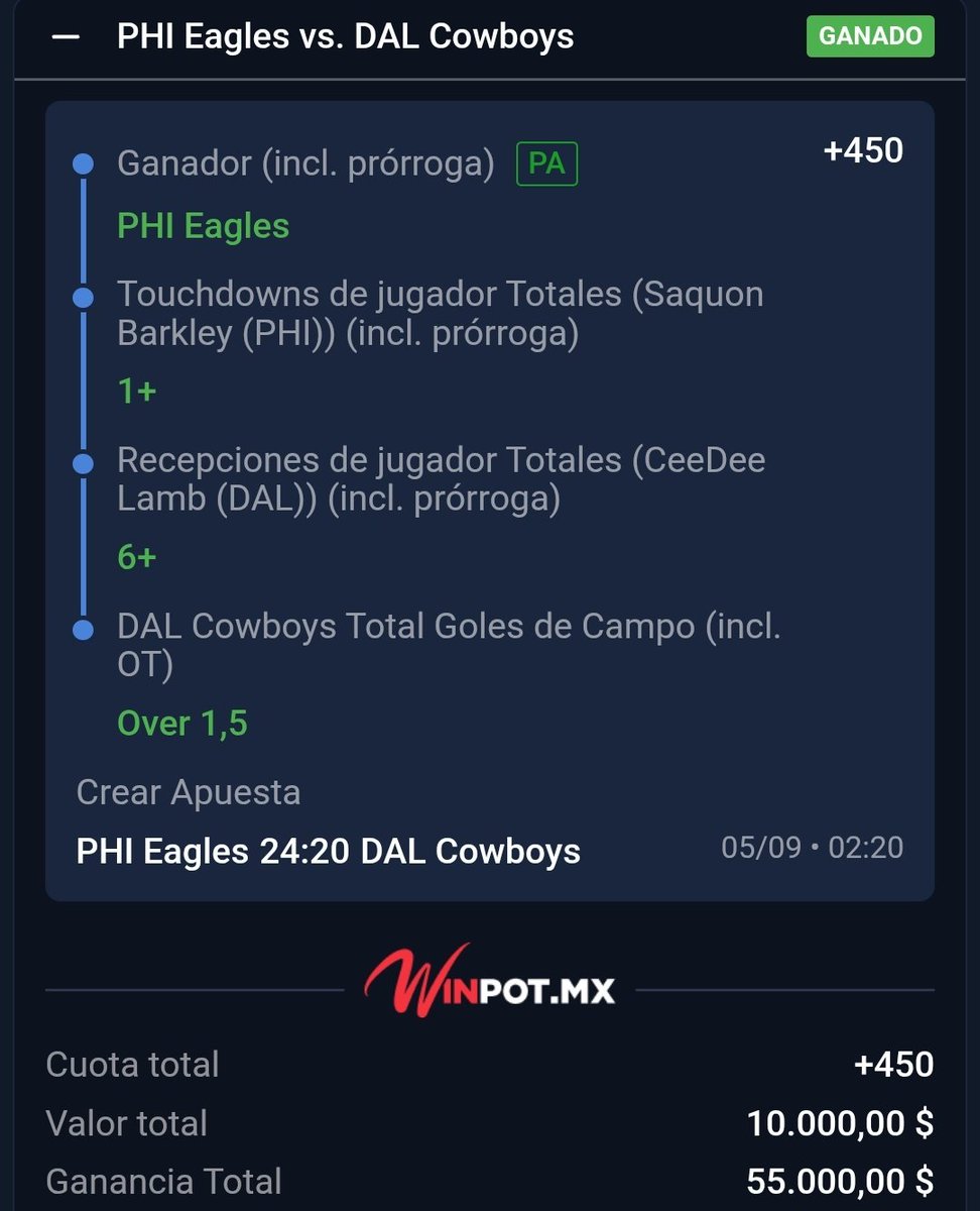 ChapitoApuestas's tweet image. 🚨| HOY ES JUEVES DE NFL CHINGONES 🏈

Hemos Ganado en los 3 Thursday Night de lo que va de la Temporada ✅️✅️✅️ !!

Si quieres entrar al MEJOR GRUPO DE NFL que existe, debes mandarme WhatsApp YAA 👇🔥!!

wa.me/526623749448

Mi Apuesta de hoy, va EXCLUSIVA por ahí🫵!!