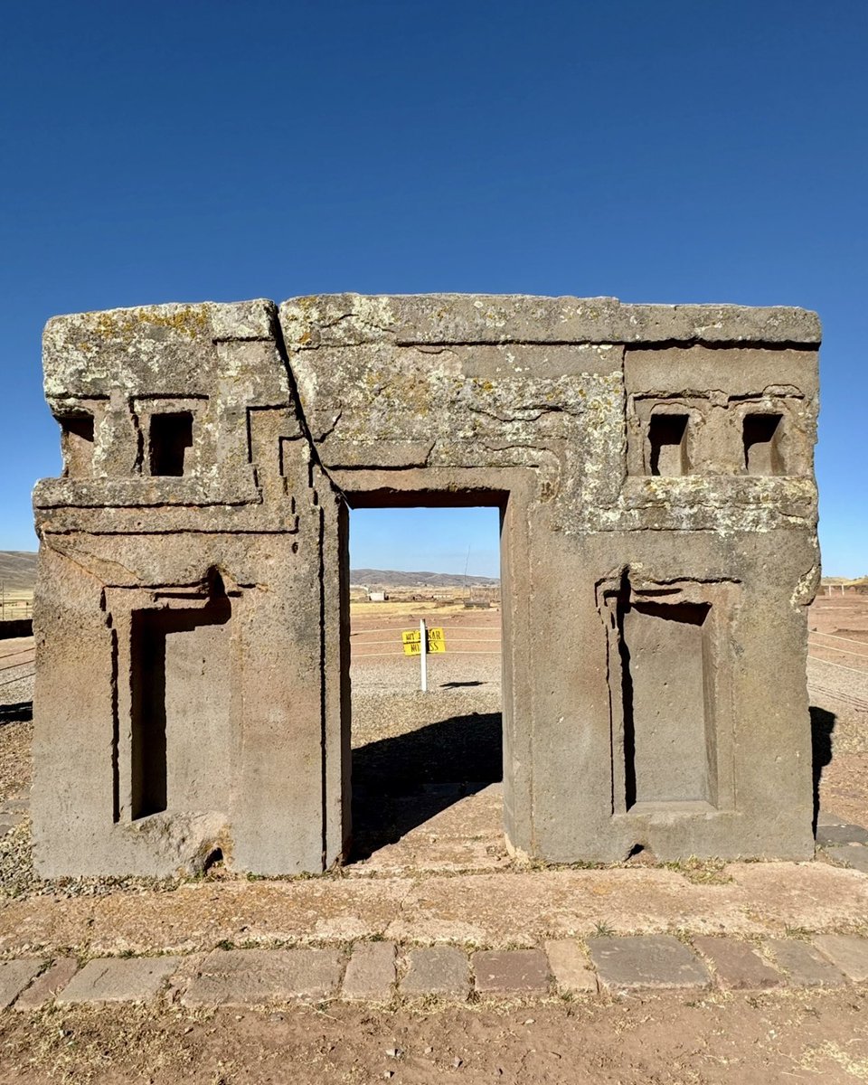The backside of Tiwanaku’s “Gate of the Sun,” a relic left behind from the olde world