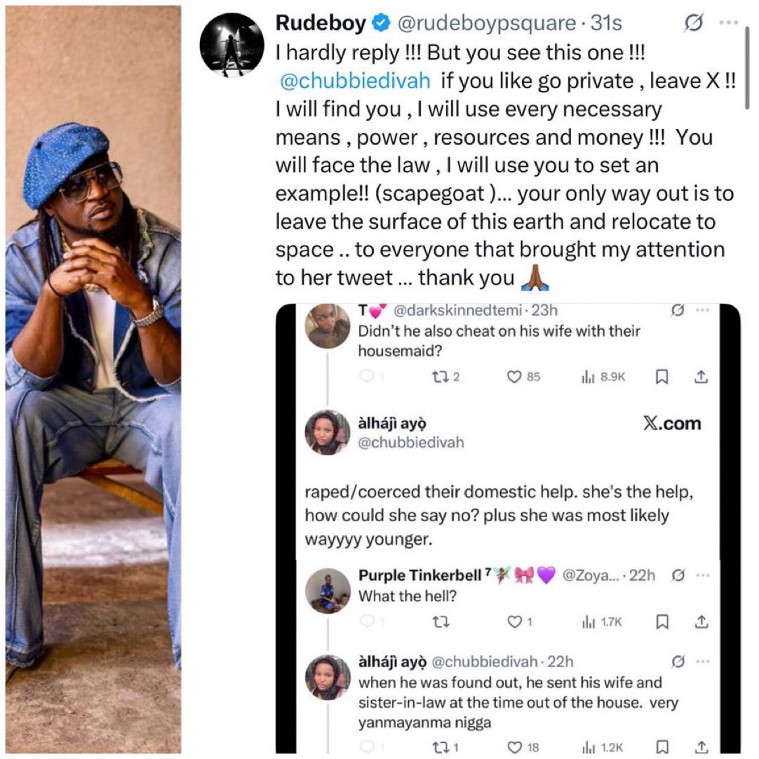 Words matter. False accusations create real harm. If you can’t back it up with evidence, keep it to yourself , otherwise be prepared to face the consequences.
Rudeboy is teaching someone a very good lesson 

#InfluencersNation