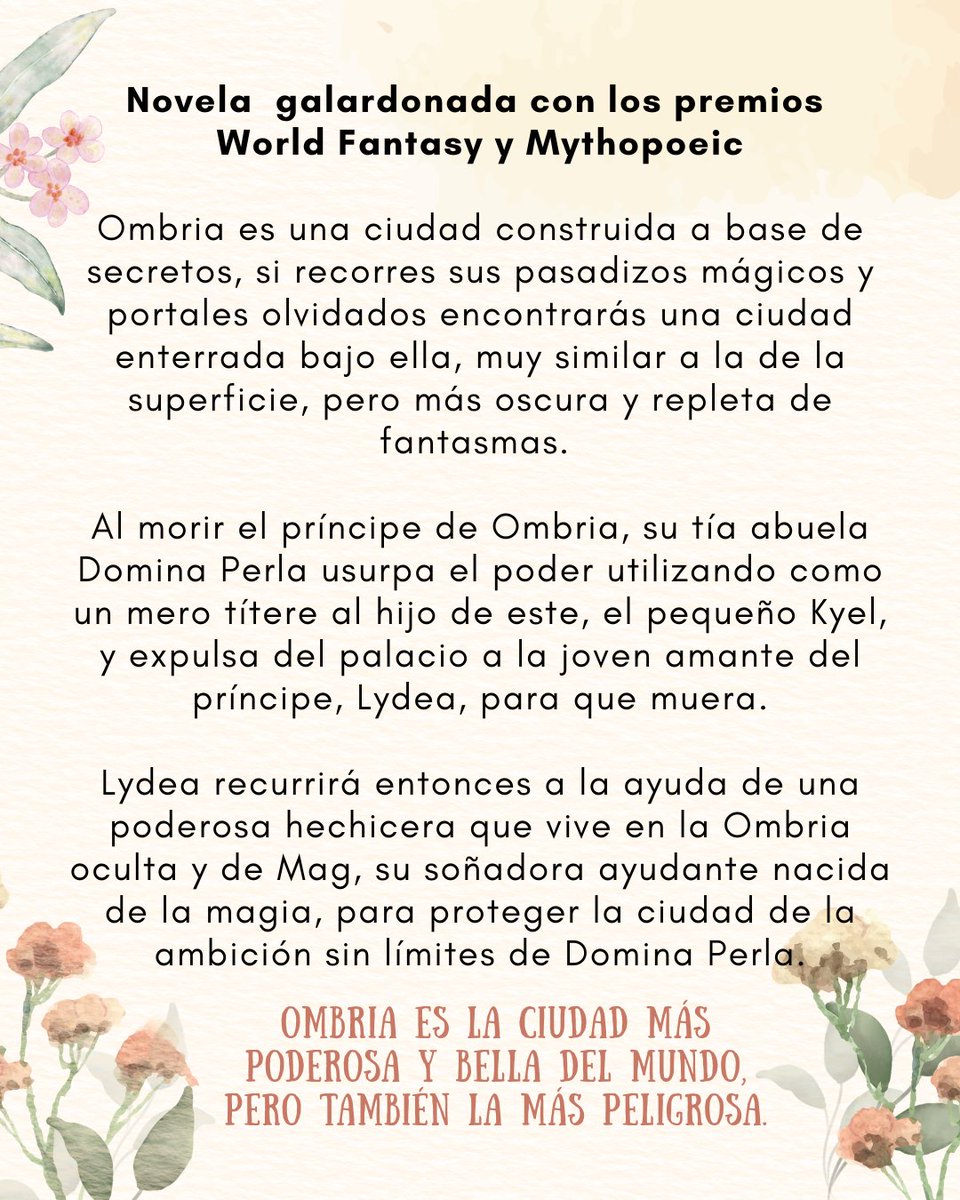 🪻 «Ombria oculta» de Patricia A. McKillip será una de nuestras últimas publicaciones de este año, y nos moríamos de ganas por mostraros la delicada ilustración de cubierta de Carlota Suárez 🤍 

🔹24 de noviembre en librerías.
🔹Preventa 10/11

duermevelaediciones.es/ombria-oculta/