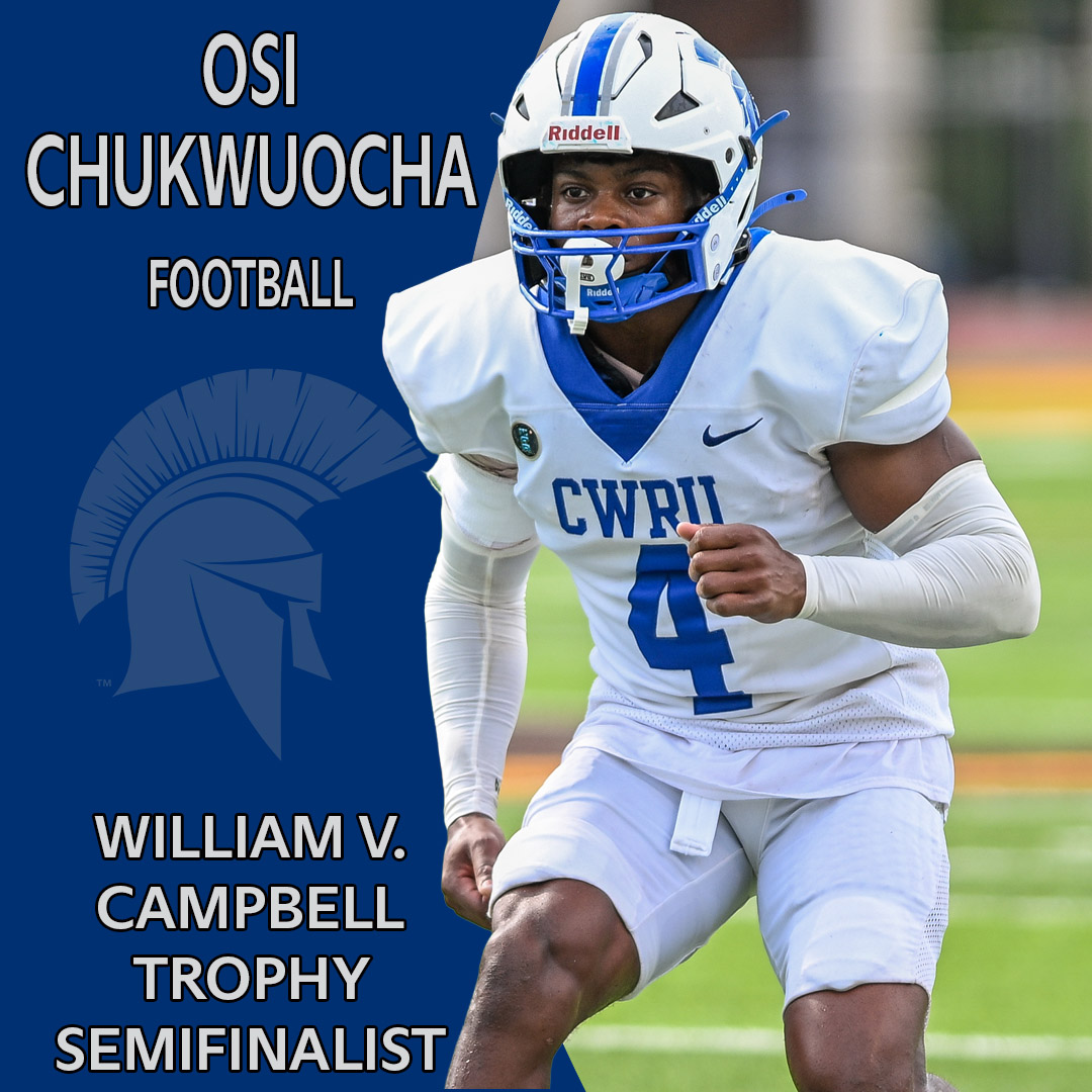 caseathletics's tweet image. Congratulations to CWRU senior defensive back Osi Chukwuocha, who was named a William V. Campbell Trophy Semifinalist!

Osi was named to the All-PAC Second Team and was a CSC Academic All-District honoree last year.

#CWRU #BlueCWRU #d3fb