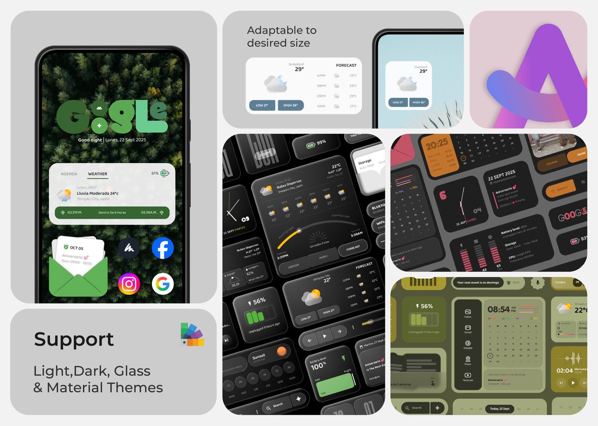 Aether Widgets pack for KWGT 🙌
Your Android phone never looked better.

Get it here: play.google.com/store/apps/det…