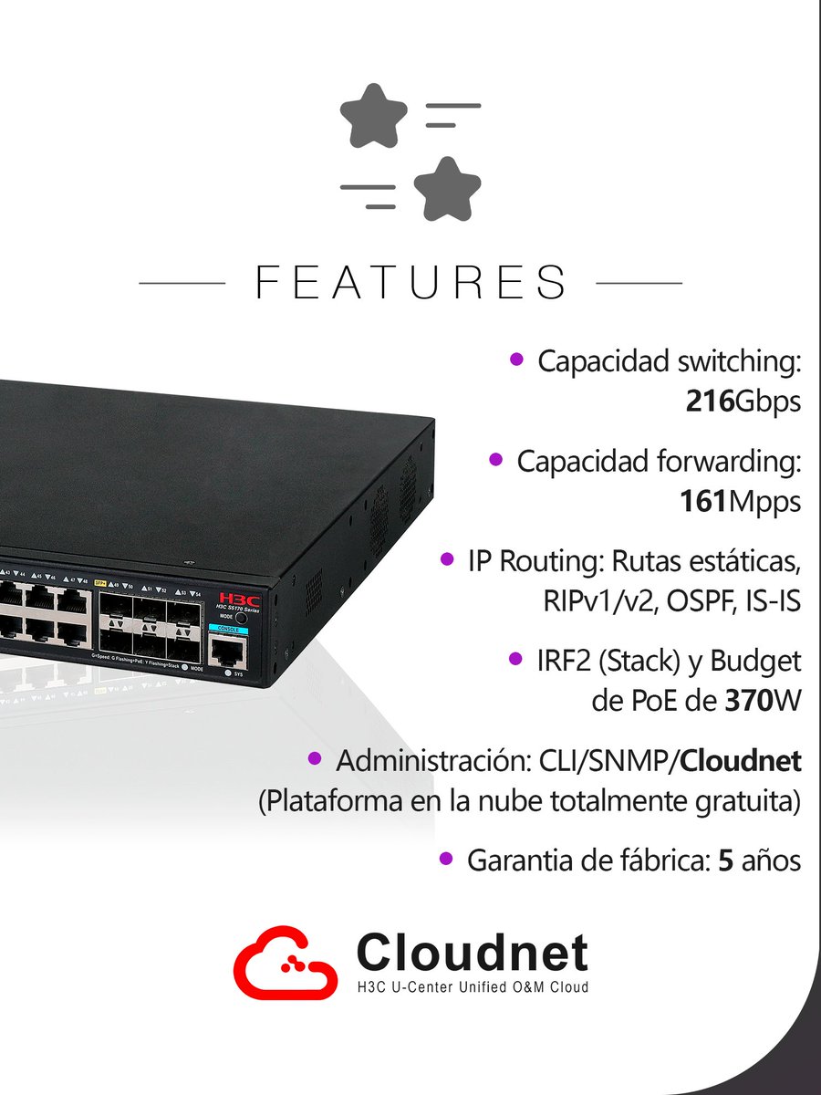 massivetechmx's tweet image. Switch H3C S5170-54S-PWR-EI
Portafolio Enterprise
#h3c #h3cmassivetech #massivetech #switch #switching #switcheo #Cloudnet
@H3CGlobal 

Somos arquitectos de soluciones tecnológicas.

Contáctanos para conocer más sobre nuestras soluciones:
📞 CDMX
+52 559275 9710