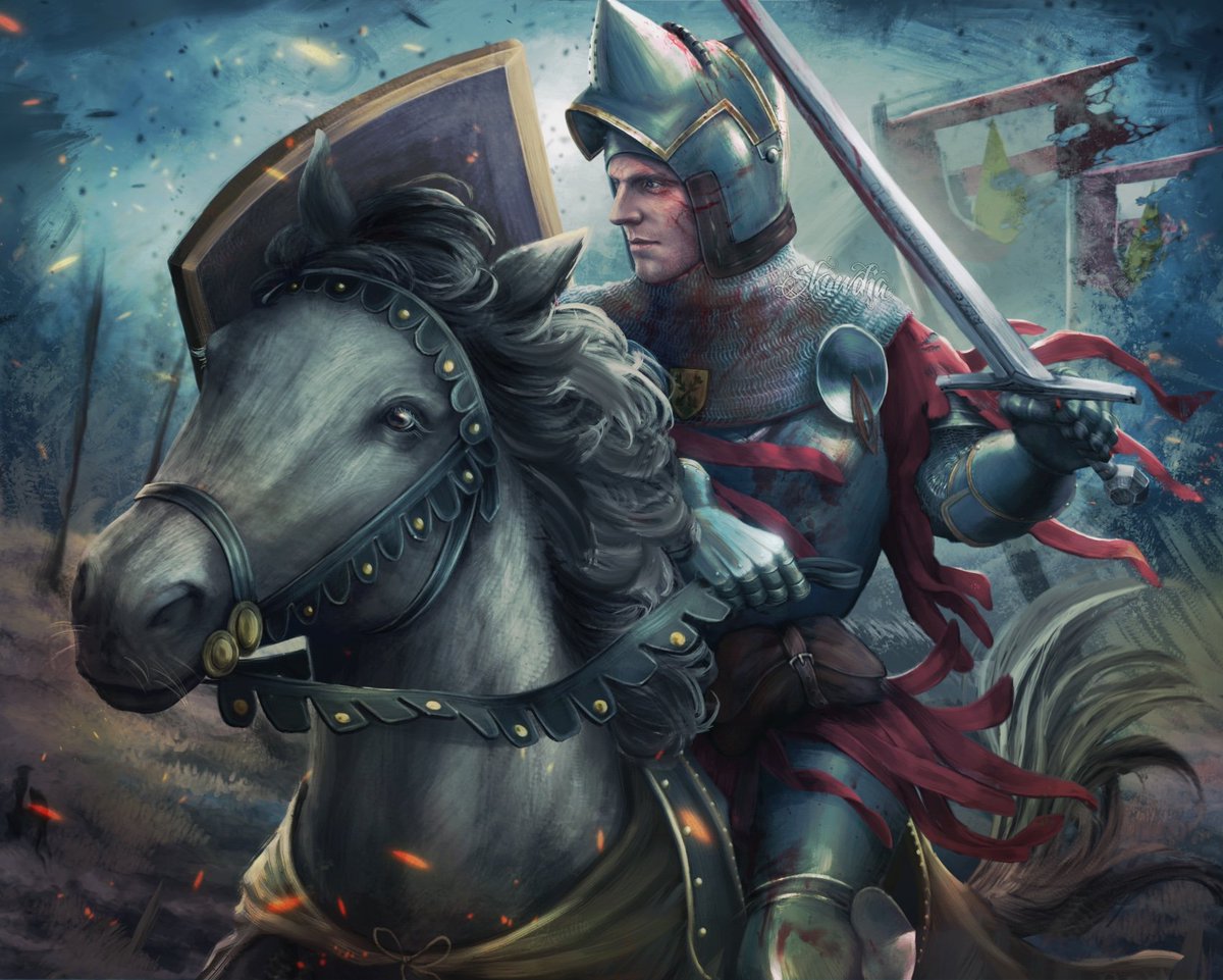 Back in July, I started working on companion pieces of Hans and Henry in battle - and finally, here's Henry! 😌 #henryofskalitz #kcd2