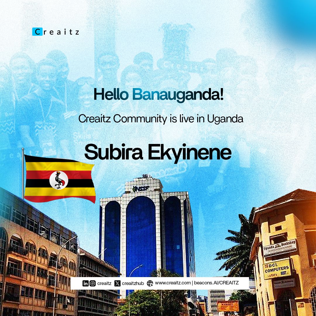 Creaitz HQ (@creaitzhub) on Twitter photo Hello Uganda ๐บ๐ฌ 
Creaitz Community is now live in Uganda!
Anticipate something huge ๐ฅณ๐ฅณ
If you're in Uganda, you should be part of this community
Use this link to join๐
chat.whatsapp.com/KF3dCK5cUGg0xsโฆ
#creaitzuganda #creaitz #creaitzcommunity Hello Uganda ๐บ๐ฌ 
Creaitz Community is now live in Uganda!
Anticipate something huge ๐ฅณ๐ฅณ
If you're in Uganda, you should be part of this community
Use this link to join๐
chat.whatsapp.com/KF3dCK5cUGg0xsโฆ
#creaitzuganda #creaitz #creaitzcommunity