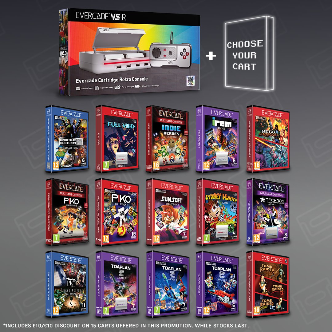 FunStockGames's tweet image. OUT NOW: The new Evercade VS-R Solo and EXP-R Solo! 

Buy them individually or as part of exclusive bundles: funstock.co.uk/collections/ev…