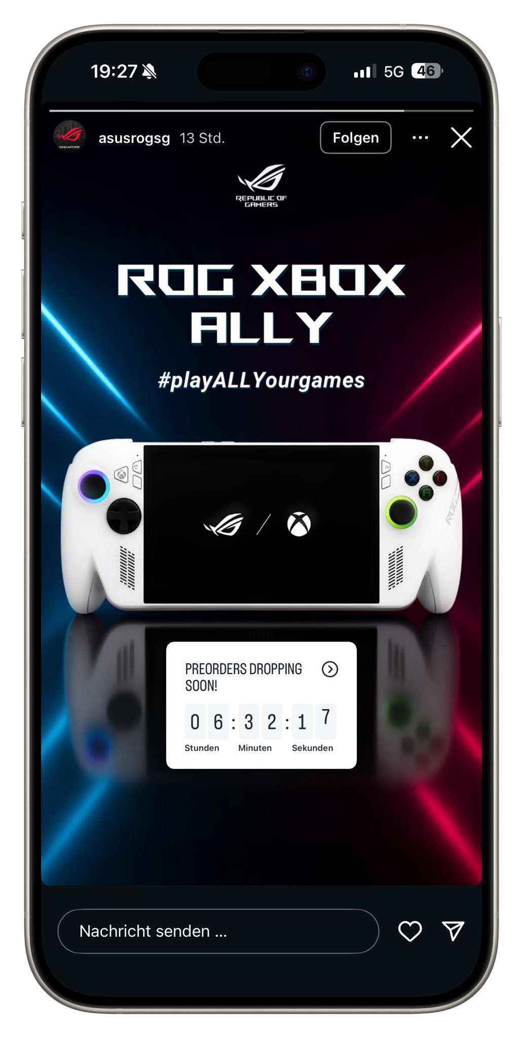 ROG Xbox Ally Vorbestellung Countdown
