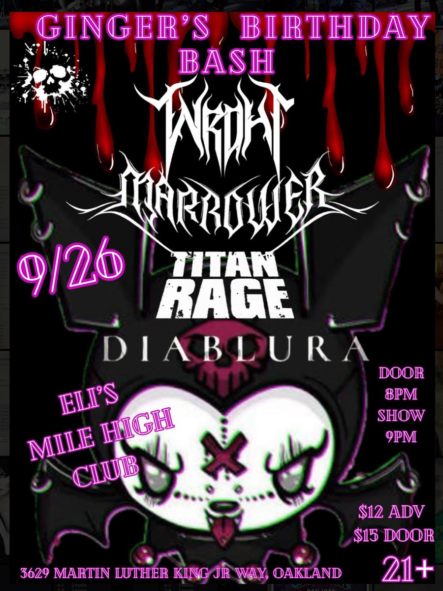 TOMORROW! 

Eli's Mile High Club! 

Oakland! Come through! 🤘